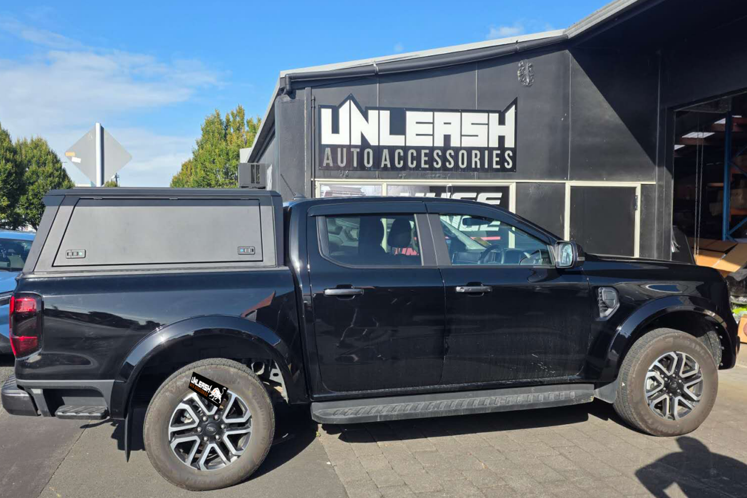 Black Stainless Steel Canopy for Ford Next-Gen Ranger XL/XLT/Wildtrak ...